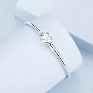 925 Sterling Silver White Gold Plated 17.0cm CZ Bracelet for Women
