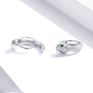 925 Sterling Silver Earrings with Plated Platinum and CZ for Women