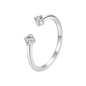 925 Sterling Silver Moissanite Ring Size E for Women