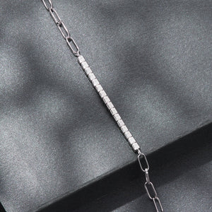 925 Sterling Silver + Moissanite White Gold 21cm Bracelet for Women