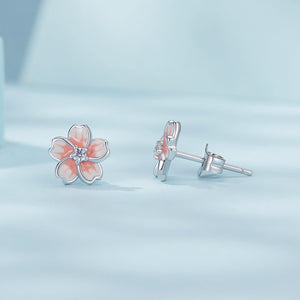 925 Sterling Silver Multi-Color Enamel Pavé CZ Earrings