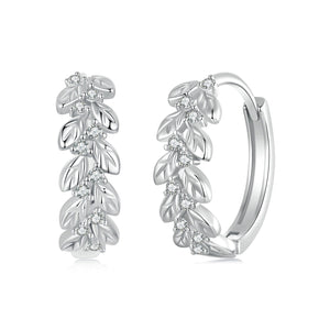 925 Sterling Silver Earrings with Pavé Setting CZ
