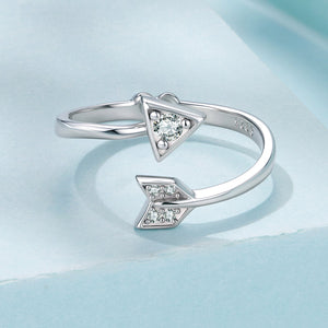 925 Sterling Silver White Gold Plated Pavé CZ Rings for Women