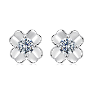 925 Sterling Silver Moissanite Earrings 0.6cm for Women