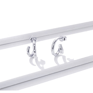 925 Sterling Silver Earrings with Pavé Setting CZ