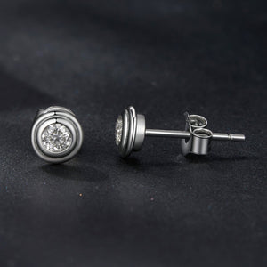 925 Sterling Silver 0.1 Carat Genuine Moissanite Earrings for Women