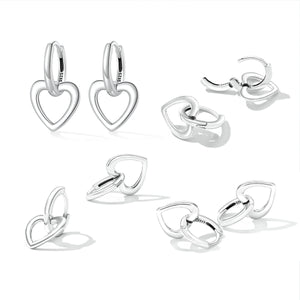 925 Sterling Silver Earrings for Women - Oxidized - 1.9x1.2cm