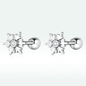 925 Sterling Silver Earrings with Pavé Setting and Oxidized Finish