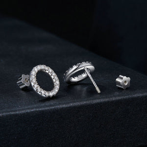 925 Sterling Silver 10mm Moissanite Earrings for Women