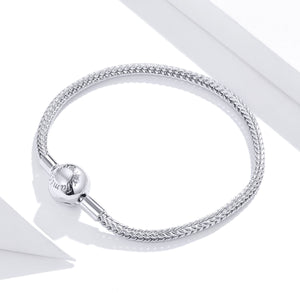925 Sterling Silver Plated Platinum 17cm Bracelet for Men