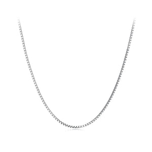 925 Sterling Silver Necklace 400mm with Platinum Plating for Women