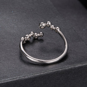 925 Sterling Silver Moissanite 0.06 Carat Ring for Women, Size E