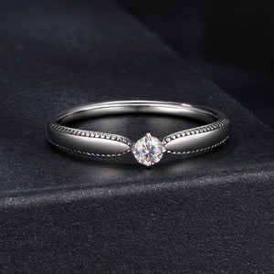925 Sterling Silver Moissanite Ring Size 6 for Women