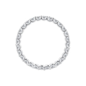 S925 Sterling Silver 2.0mm Moissanite Ring Size 9 for Women