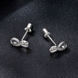 925 Sterling Silver & Moissanite Earrings 0.005ct for Women
