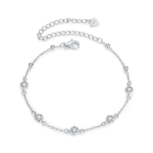 925 Sterling Silver 3mm Moissanite Bracelet for Women