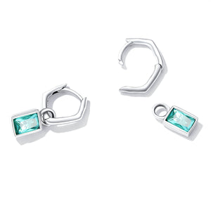925 Sterling Silver Earrings with Pavé Setting CZ