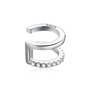 925 Sterling Silver Plated Platinum CZ Earrings for Women