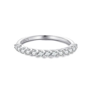 925 Sterling Silver Moissanite 0.03ct Ring Size 6A for Women