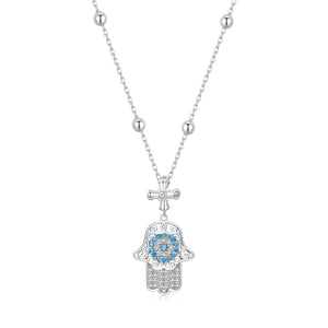 925 Sterling Silver Necklace with Pavé Setting CZ - 400mm Length