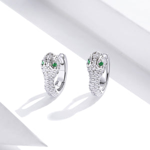 925 Sterling Silver Earrings with Plated Platinum and CZ for Women