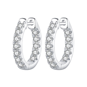 925 Sterling Silver 0.023 Carat Moissanite Earrings for Women