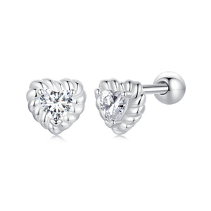 925 Sterling Silver Moissanite 0.15ct Earrings for Women