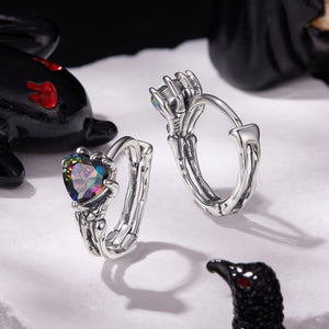 925 Sterling Silver Earrings with Transparent Glass for Women