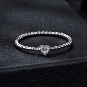 925 Sterling Silver Moissanite Ring Size 6 Plated White Gold