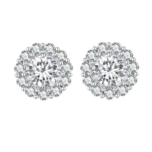 925 Sterling Silver 0.5 Carat Moissanite Earrings for Women