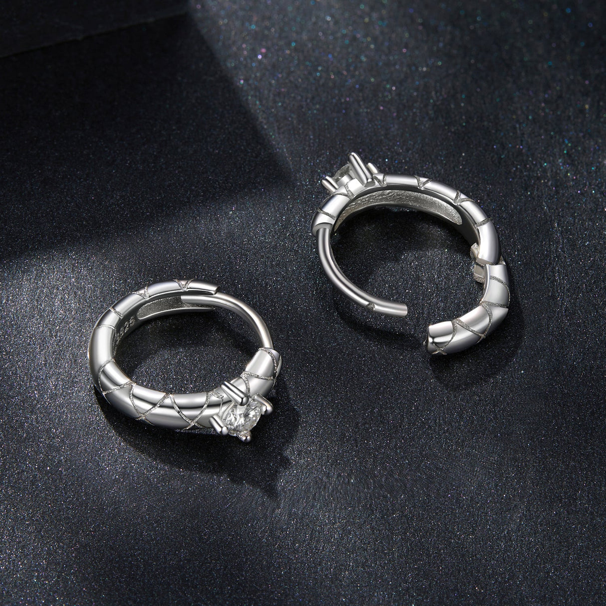 925 Sterling Silver Moissanite Earrings 1.3cm for Women
