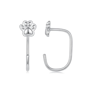 925 Sterling Silver Plated White Gold Earrings for Women