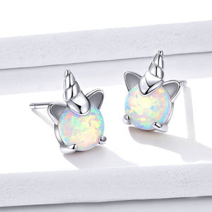 S925 Sterling Silver Earrings with Translucent Opal