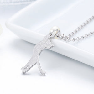 925 Sterling Silver 0.6 Carat Pearl Necklace for Women