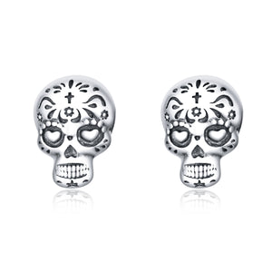 S925 Oxidized Silver Earrings Size 1*0.7cm for Women
