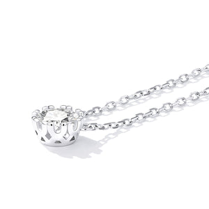 925 Sterling Silver Adjustable Necklace with CZ Pendants for Women