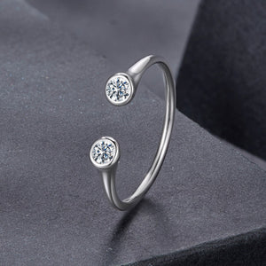 925 Sterling Silver Moissanite Ring Size E