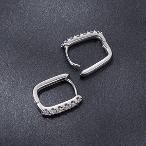 925 Sterling Silver Moissanite Earrings 1.4cm for Women