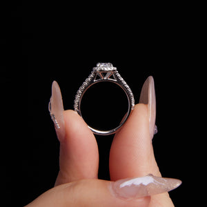 925 Sterling Silver Moissanite 0.5 Carat Ring for Women - Size 6