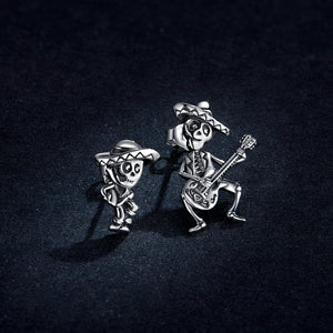 S925 Oxidized Silver Earrings Size 1.5*1cm, 2.4*1.3cm for Women
