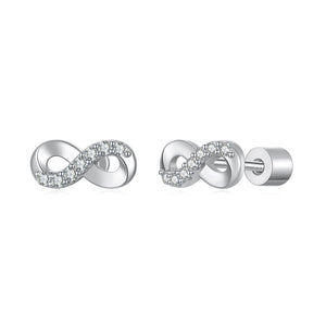 925 Sterling Silver & Moissanite Earrings 0.005ct for Women