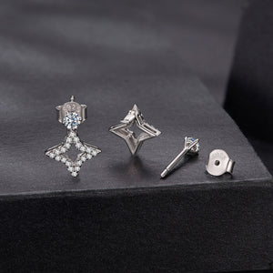 925 Sterling Silver Moissanite 0.1ct Earrings for Women