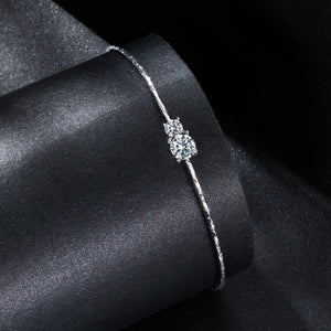 925 Sterling Silver 0.2 Carat Genuine Moissanite Bracelet for Women