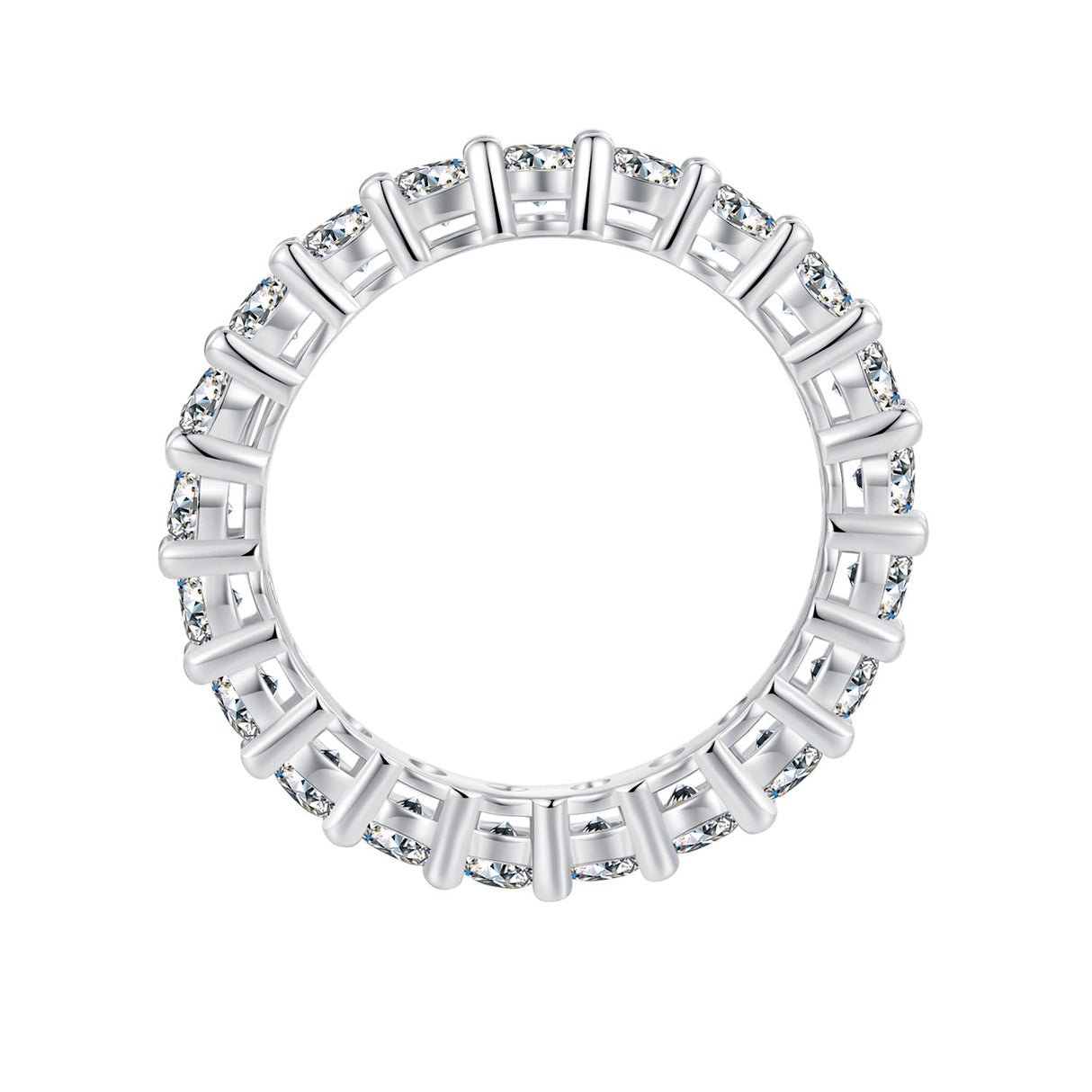 925 Sterling Silver Moissanite 0.1ct Ring Size 6 for Women