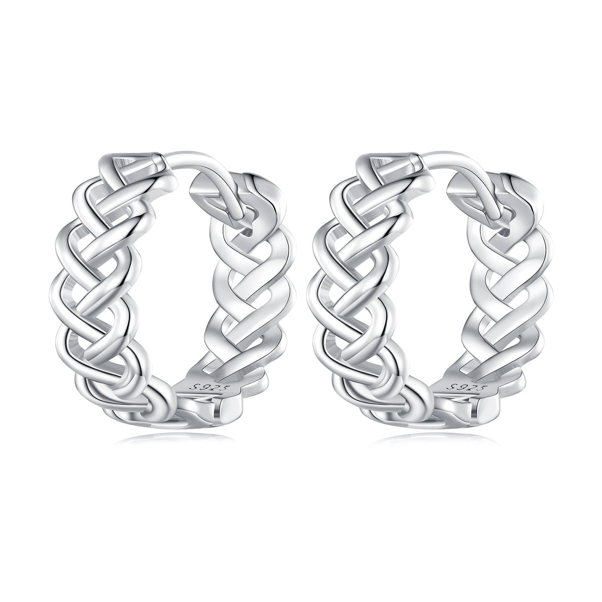 925 Sterling Silver Earrings with Platinum Plating for Women