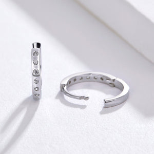 925 Sterling Silver Earrings with Pavé Setting CZ for Women