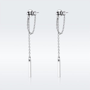 S925 Sterling Silver Plated Platinum Earrings for Women
