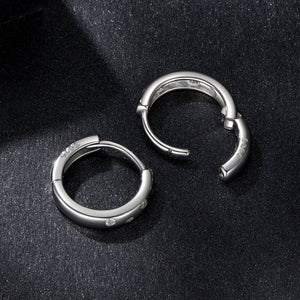 925 Sterling Silver Moissanite Earrings for Women - White Gold Plated