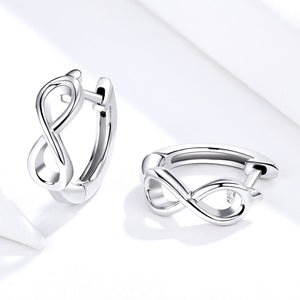 925 Sterling Silver Earrings - 1.2*0.4cm, Platinum Plated for Women