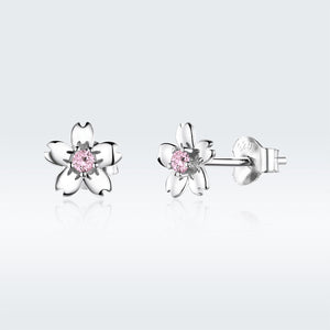 925 Sterling Silver Earrings with CZ in Pavé Setting
